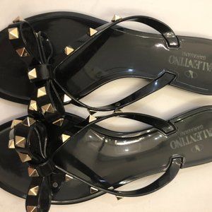 Valentino Garavani Women's Rockstud Bow Flip-Flops